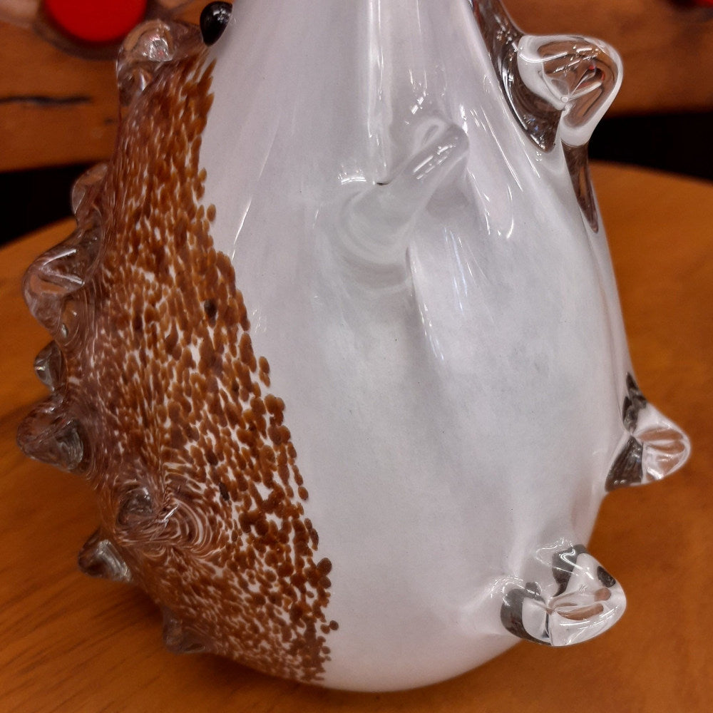 ハリネズミ 置物 オブジェ ガラス グラスオブジェ 針鼠 かわいい インテリア 雑貨 ガラスのオブジェ はりねずみ 7688017