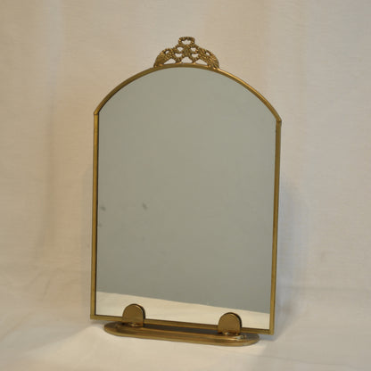 鏡 ミラー スタンドミラー 卓上鏡 真鍮製鏡 雑貨 ドレッサーミラー インテリア雑貨 アンティーク風ミラー 真鍮雑貨 7847016