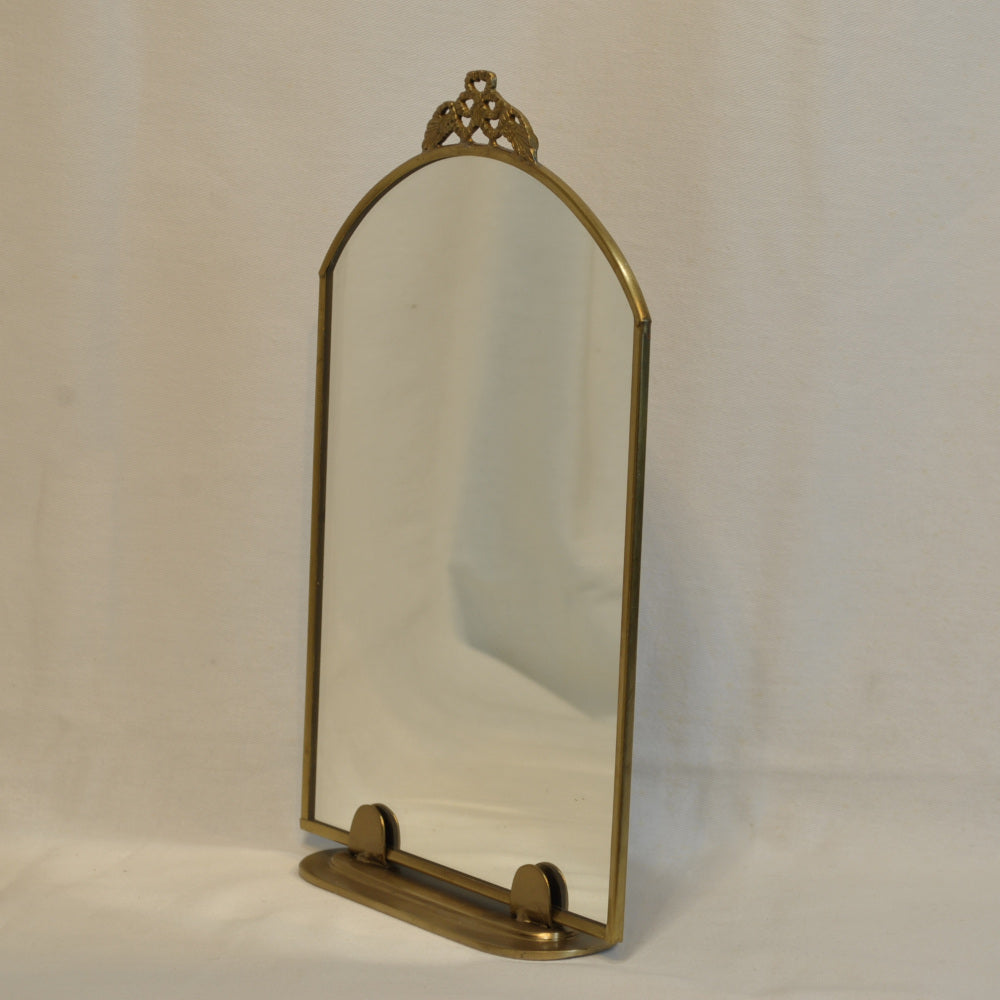 鏡 ミラー スタンドミラー 卓上鏡 真鍮製鏡 雑貨 ドレッサーミラー インテリア雑貨 アンティーク風ミラー 真鍮雑貨 7847016