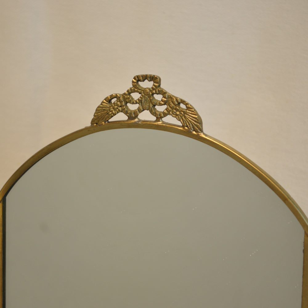 鏡 ミラー スタンドミラー 卓上鏡 真鍮製鏡 雑貨 ドレッサーミラー インテリア雑貨 アンティーク風ミラー 真鍮雑貨 7847016