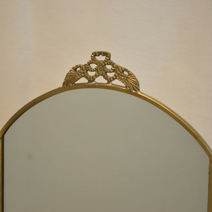 鏡 ミラー スタンドミラー 卓上鏡 真鍮製鏡 雑貨 ドレッサーミラー インテリア雑貨 アンティーク風ミラー 真鍮雑貨 7847016