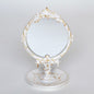 スタンドミラー 卓上ミラー ミラー 置き鏡 オシャレ アンティーク風 クラシック フレンチ ホワイト エレガント 姫家具 かわいい 883021WH