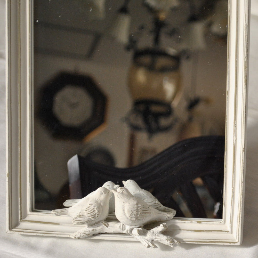 スタンドミラー 卓上ミラー ミラー 置き鏡 オシャレ アンティーク風 クラシック フレンチ ホワイト エレガント 姫家具 かわいい 883022WH