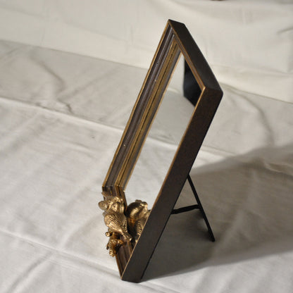 スタンドミラー 卓上ミラー ミラー 置き鏡 オシャレ アンティーク風 クラシック フレンチ ゴールド エレガント 姫家具 かわいい 883023GD